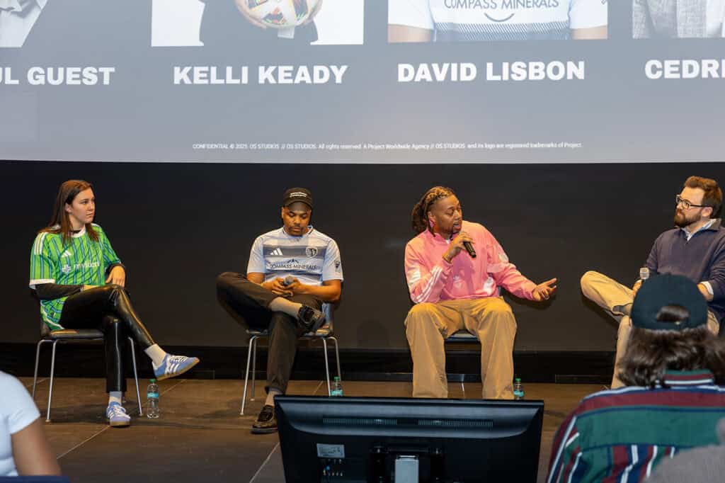 Student-led panel redefining next-gen sports fandom during MLS Game On event featuring Paul Guest